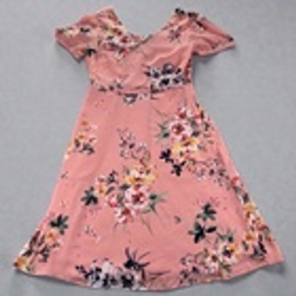 Ann Taylor Loft Floral Dress Women's Size 0P Short Sleeve Midi Pink New NWT $90